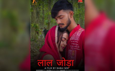 At the poster launch of "Laal jora" a film by Babai Sen