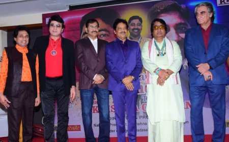 Renowned writer and poet Dipak Desai honored with 'Legend Dada Saheb Phalke Award 2025', presented his book to Udit Narayan