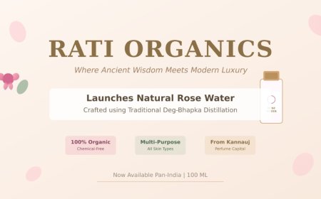 Rati Organics Launches Natural Rose Water Crafted with Ancient Ayurvedic Wisdom