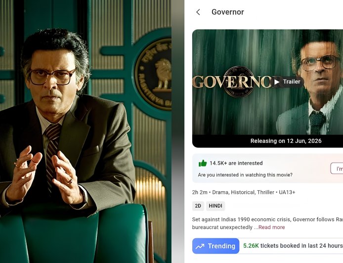 Manoj Bajpayee’s Governor Trends on BookMyShow Before Release